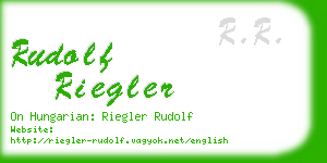 rudolf riegler business card